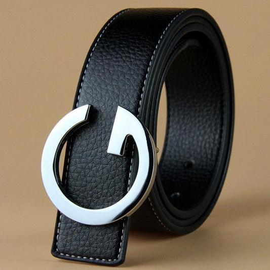 Luxury G-Shape Leather Belt For Men-JonasParamount