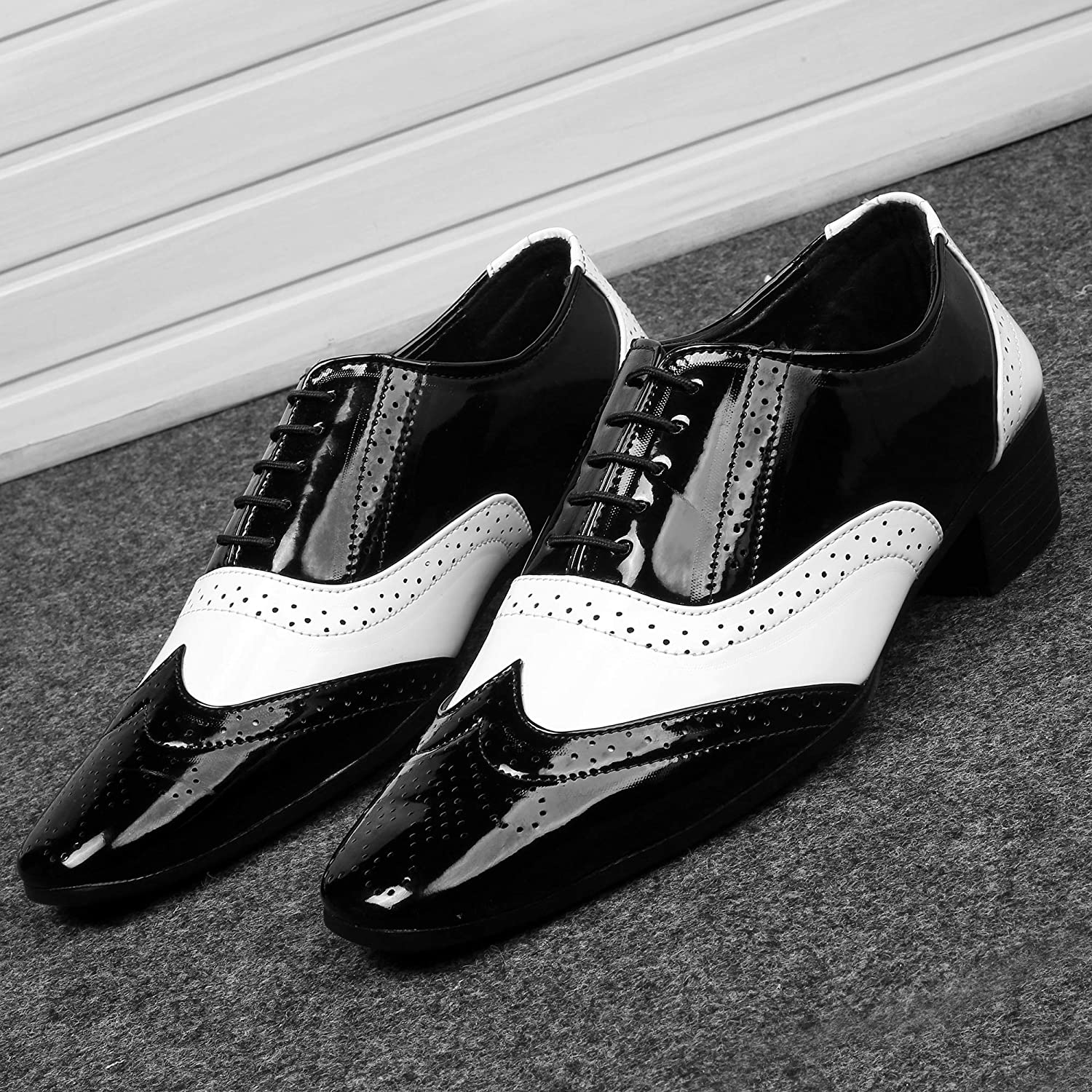 Black and clearance white formal shoes