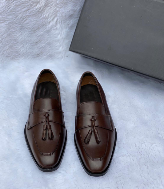 Leather Patent Slipons With Tassles For Men-JonasParamount