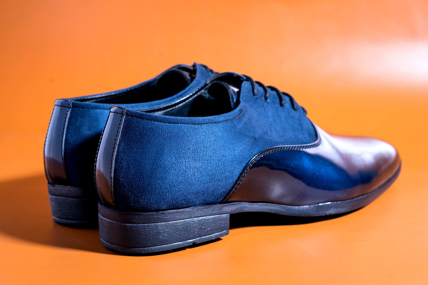 New Fashion Elegant And Classy Shiny Blue Formal Suede Shoes For Men-JonasParamount