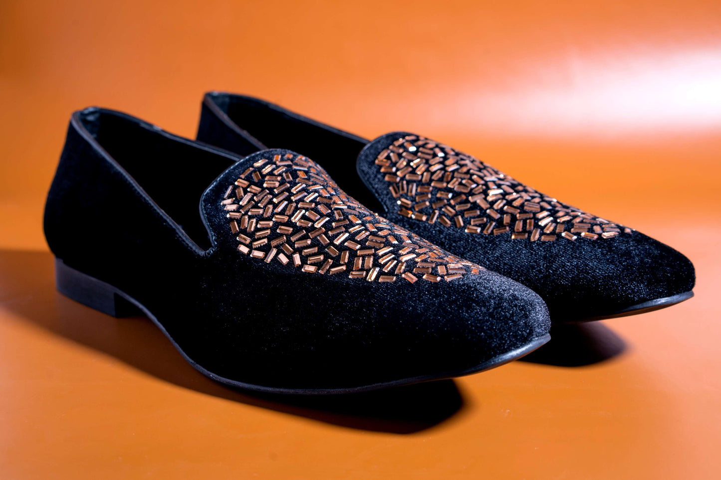Fashion Wedding Rivet Leather Golden Moccasins For Men High Quality Slip On Flats Loafer-JonasParamount