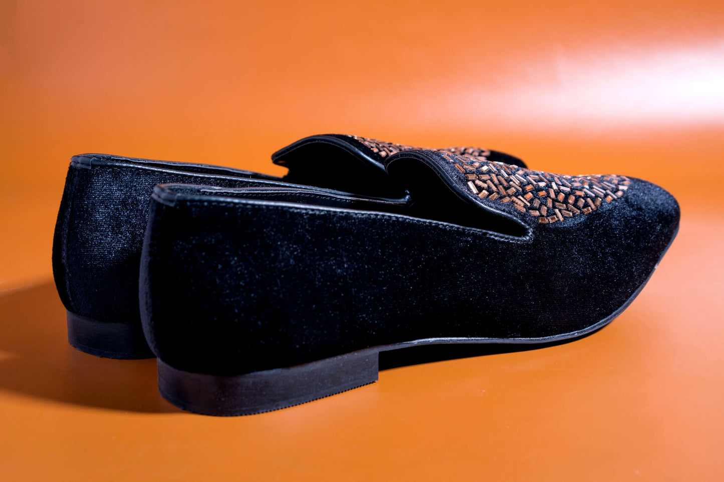 Fashion Wedding Rivet Leather Golden Moccasins For Men High Quality Slip On Flats Loafer-JonasParamount