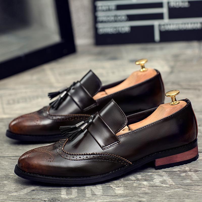 JonasParamount Men Brown Cherry Color Outdoor Formal Casual Ethnic Loa