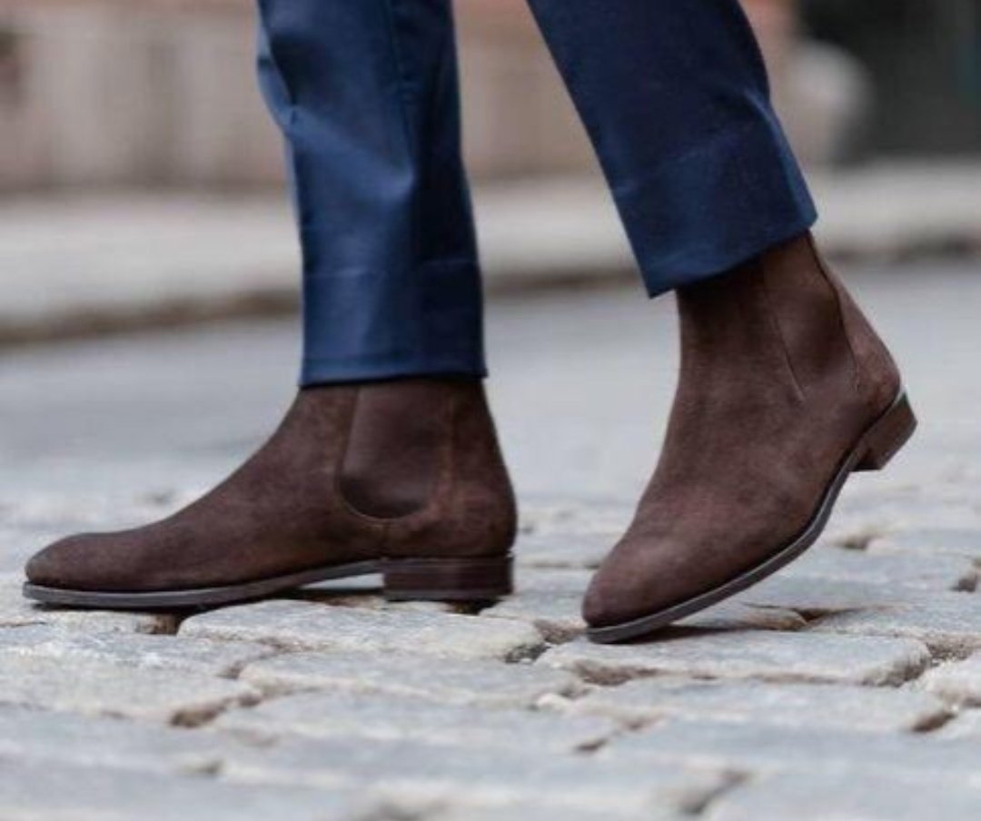 Stylish Valvet Pattern Casual Boots for Men-JonasParamount