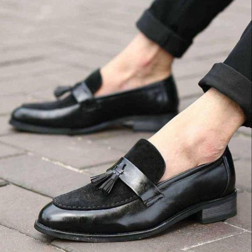 Stylish New Arrival Men's Suede Shoes Fashion Pointed Business Slip On Loafer-JonasParamount