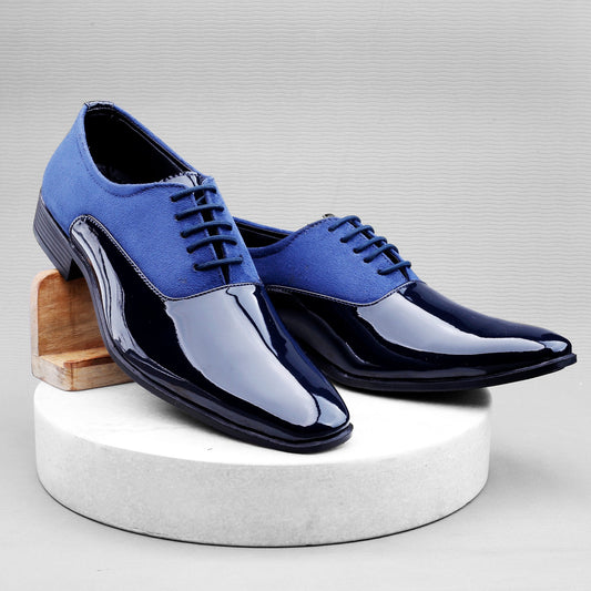 Classy Office,Wedding,Party Wear Blue Shoes With Lace-Up For All Season-Jonasparamount
