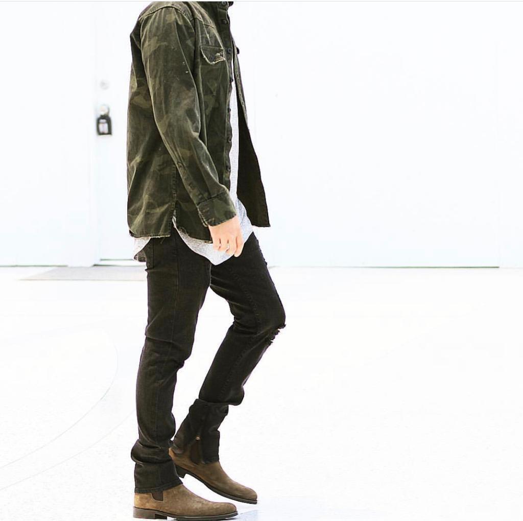Stylish Valvet Pattern Casual Boots for Men-JonasParamount