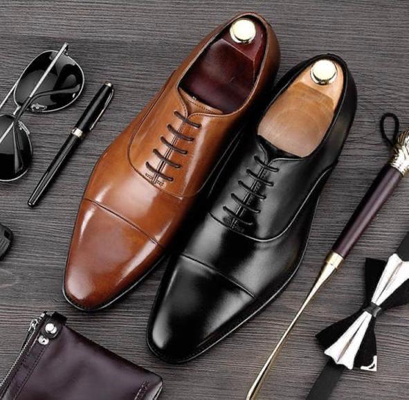 Shiny Mens Wear Pattern Premium Design Quality Oxford Formal Shoes-JonasParamount