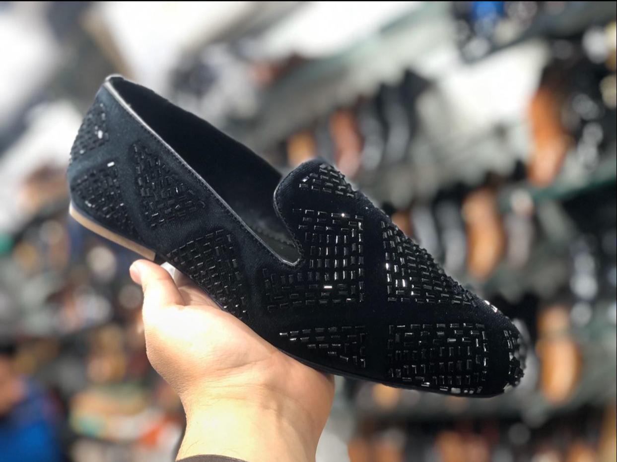 Diamond studded clearance loafers