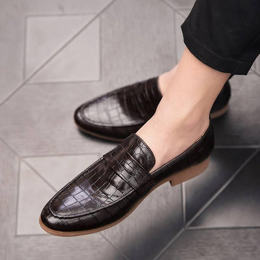 New High Quality Croc Moccasin Shoes For Office, Casual And Party Wear-JonasParamount