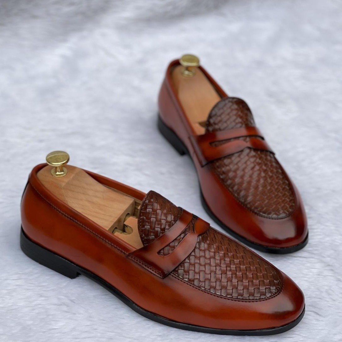 New Woven Moccasin Loafer For Office Wear And Casual Wear-JonasParamount