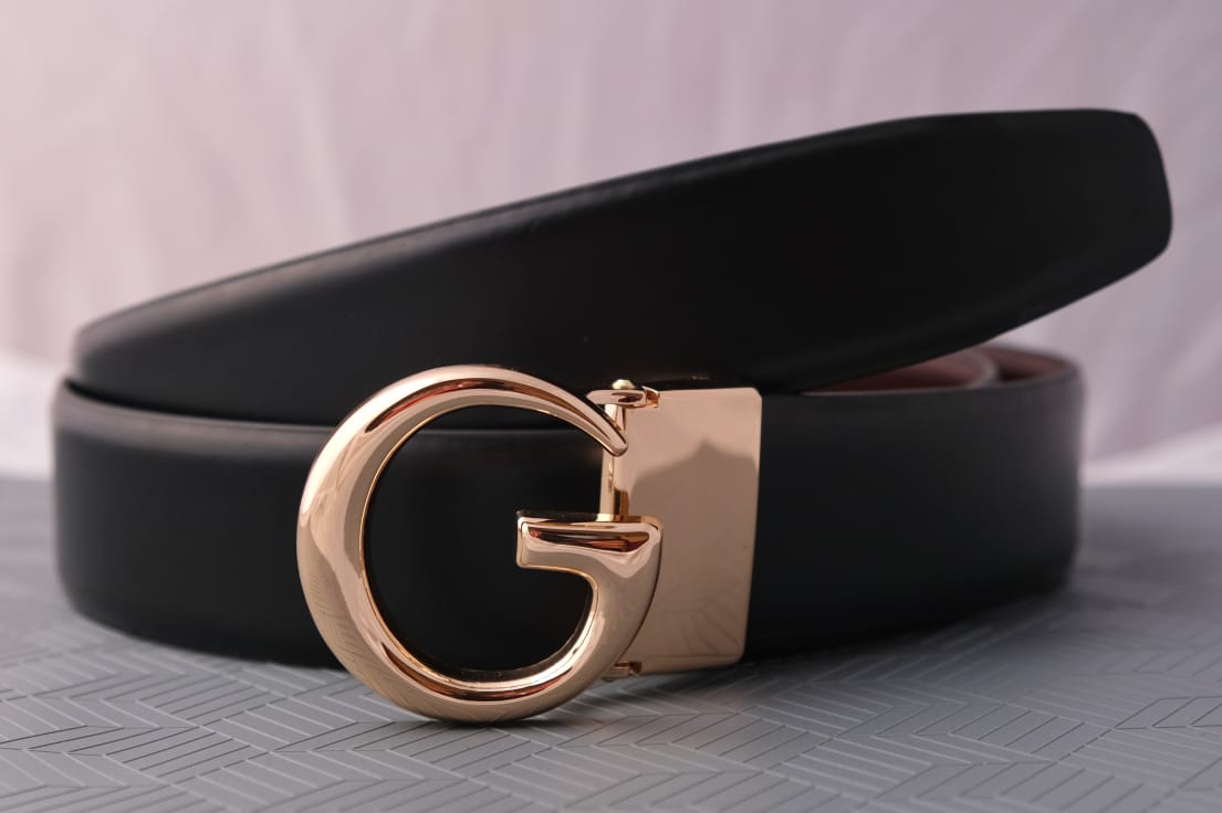 Trendy G Letter Buckle High Quality Smooth Leather Belt For Unisex-JonasParamount