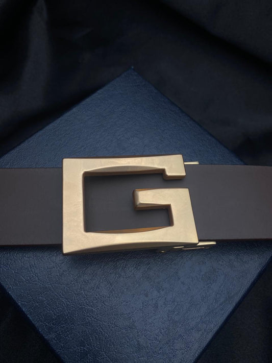 High Quality G Latter Designer Buckle With Leather Strap For Men-JonasParamount