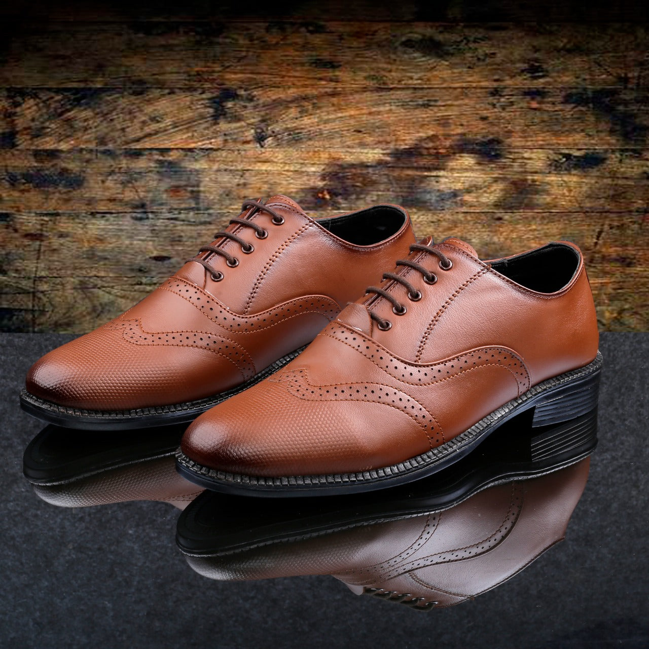 Classic Design Formal Genuine Leather Lace-up Shoes For Men's-JonasParamount