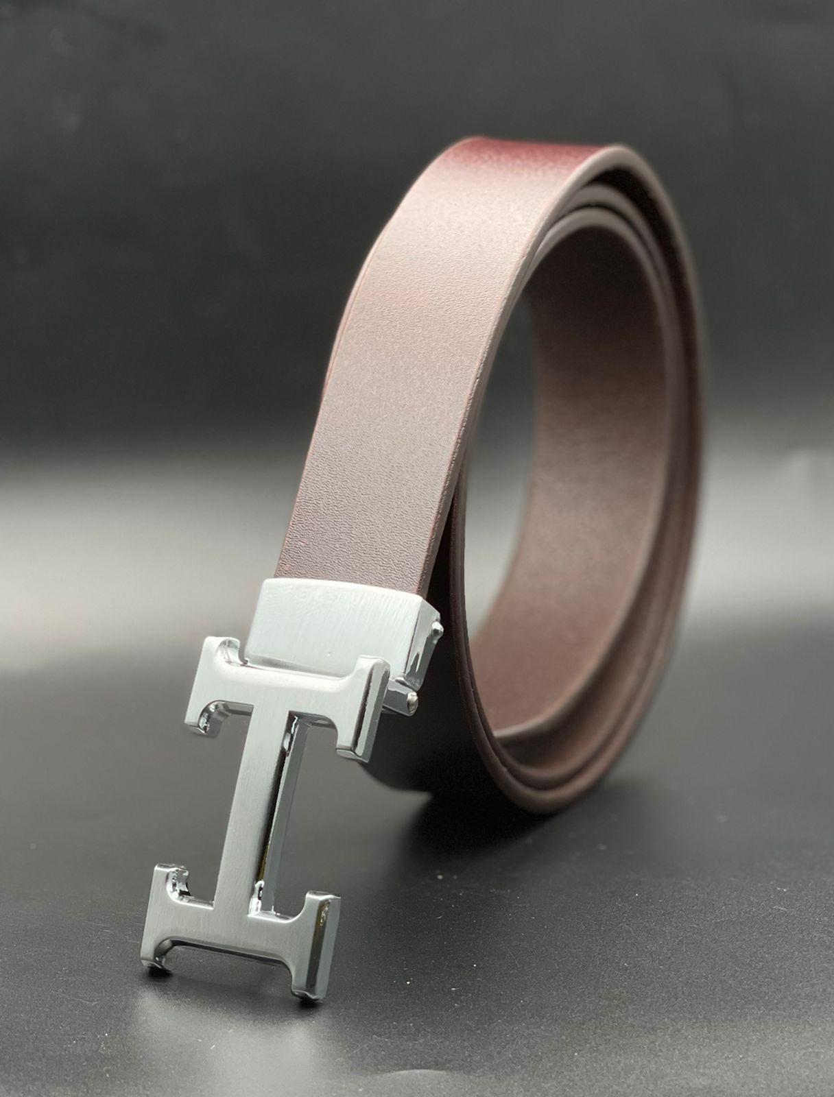 Trendy H Buckle Leather Strap Belt For Men's-JonasParamount