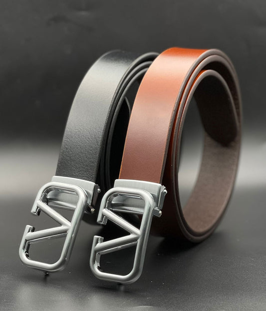 Trendy V Buckle Leather Strap Belt For Men's-JonasParamount