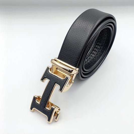 H Pattern Designer Leather Strap Belt For Men's-JonasParamount