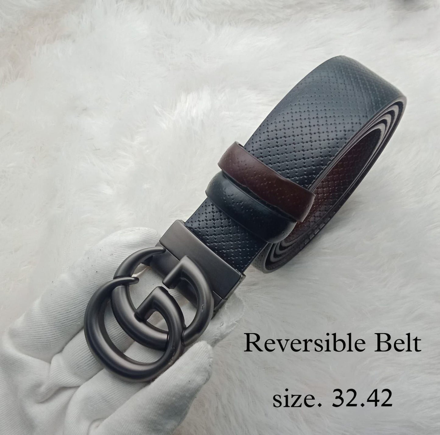G Letter Designer Buckle Belt With Reversible Strap For Men's-JonasParamount