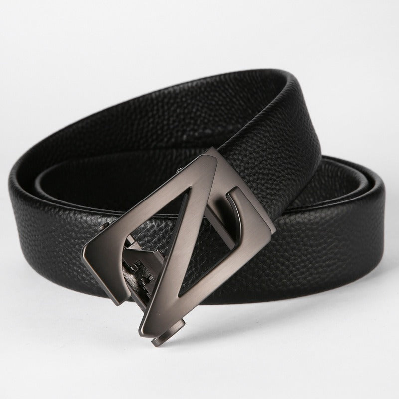 Z letter Automatic Buckle High Quality Strap Belt For Men's-JonasParamount