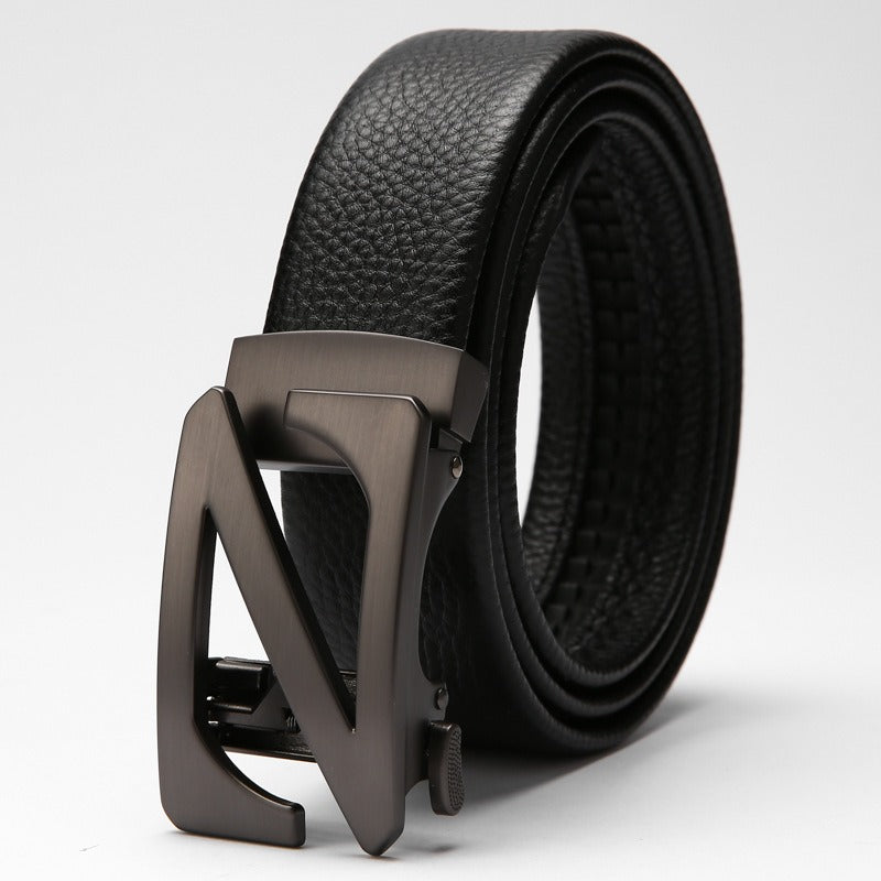 Z letter Automatic Buckle High Quality Strap Belt For Men's-JonasParamount