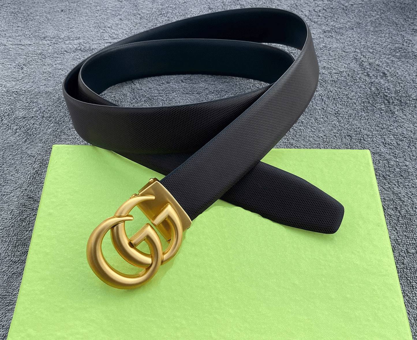 Trendy Double G Pattern Leather Strap Belt For Men's-JonasParamount