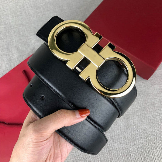 Fashion Casual Metal Buckle Business Leather Belt For Man -JonasParamount