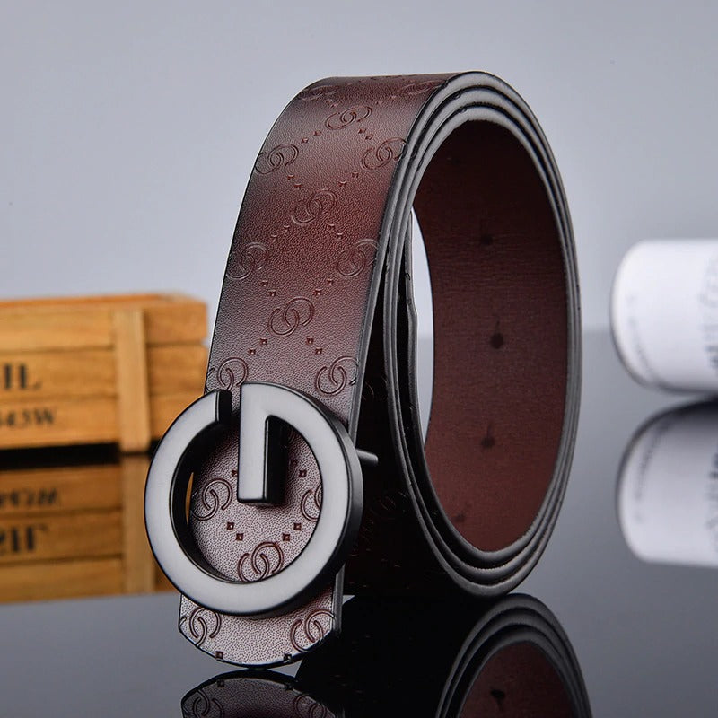 Casual Fashion G Letter buckle High Quality Smooth buckle Belt For Men-JonasParamount