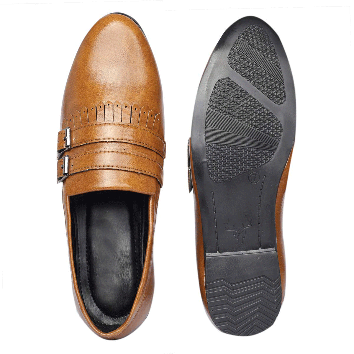 Double Monk Suede Material Pu Leather Casual & Part Wear Shoes For Men's-JonasParamount