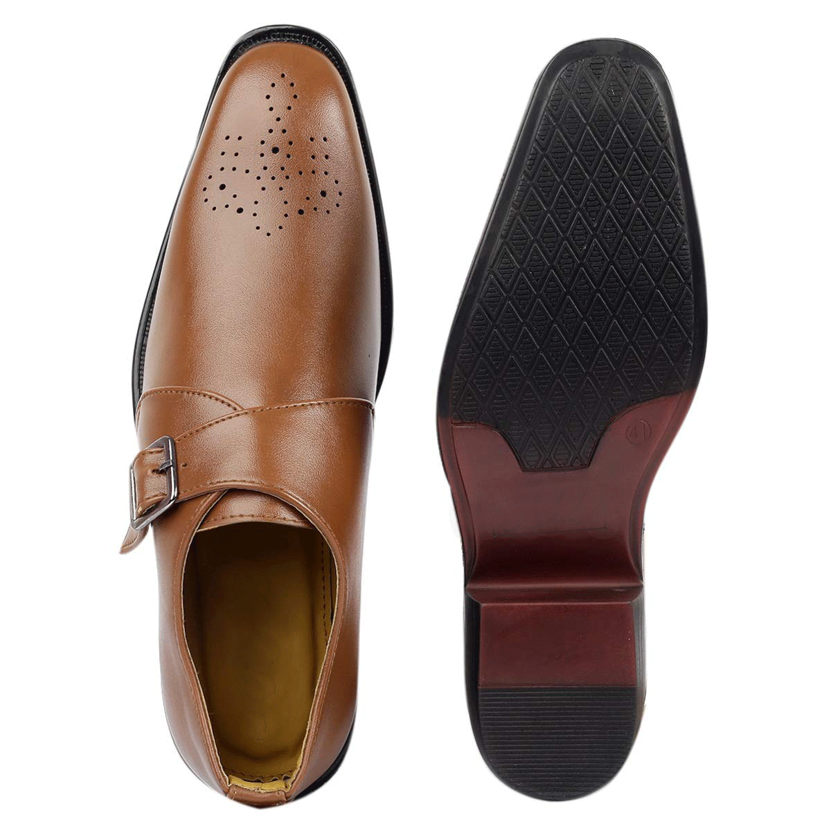 Classy Casual And Formal Tan Moccasin Monk Slip-on Shoes For Men-JonasParamount